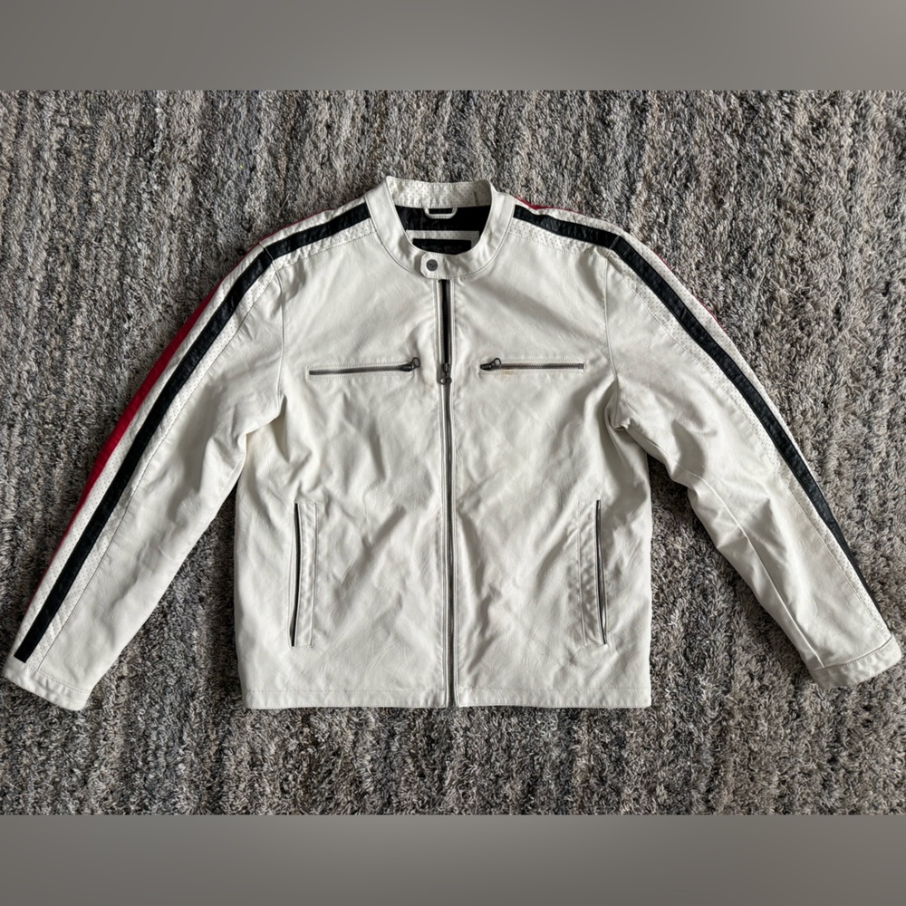 Wilsons Cycle Motorcycle Jacket Cropped Biker Double Rider 21x24 L
